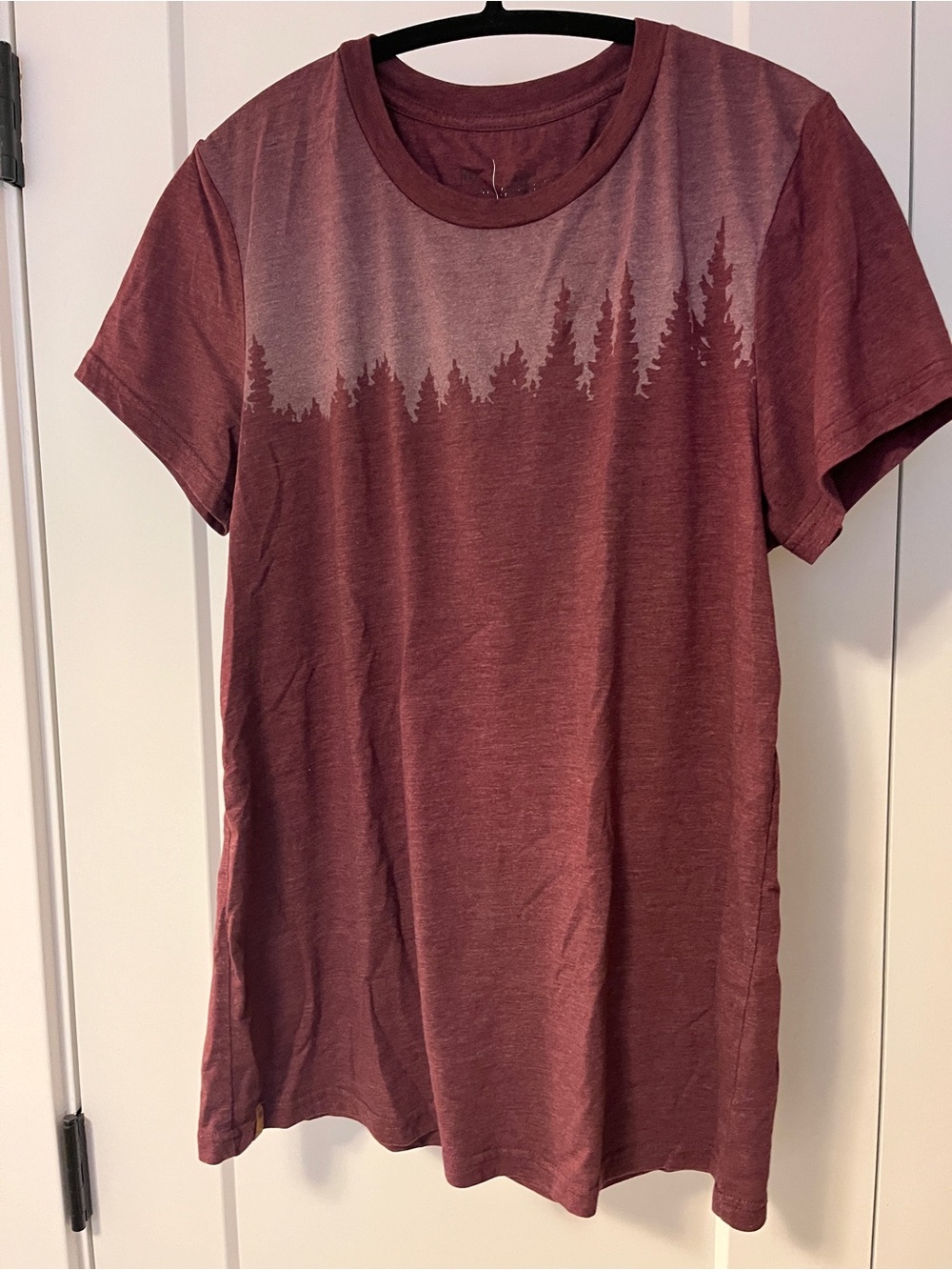 Tentree Maroon Forest Silhouette Short Sleeve Tee